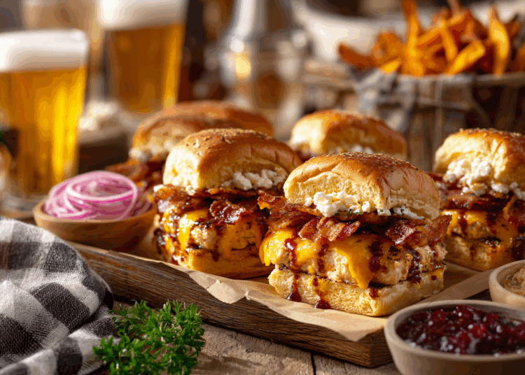 Cheesy Bbq Bacon Turkey Sliders