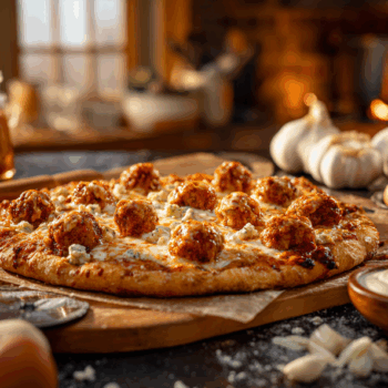 Spicy Buffalo Chicken Meatball Pizza2