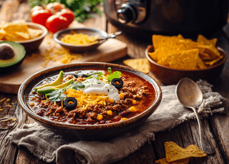 Savoury Slow Cooker Taco Soup