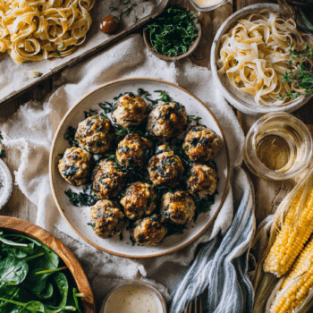 The Best Baked Turkey Meatballs With Spinach