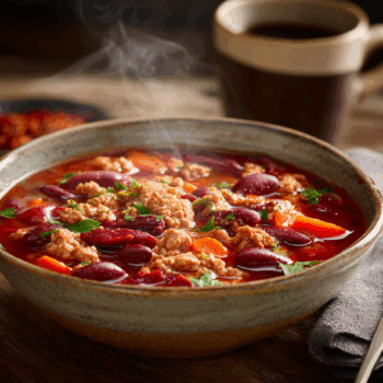 Simple And Easy Turkey And Red Bean Chili