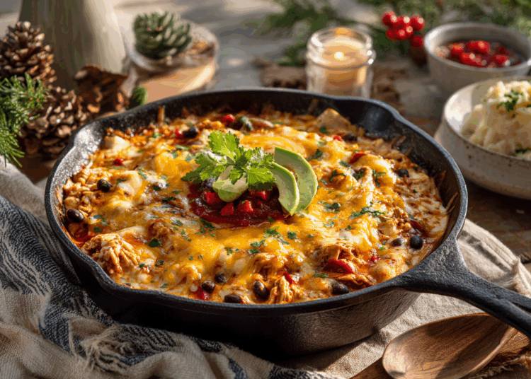 The Best Mexican Turkey Enchilada Skillet Casserole
