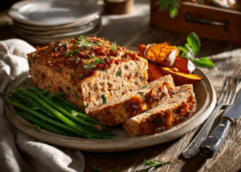 Decadent Sun Dried Tomato Chicken Bacon Meatloaf