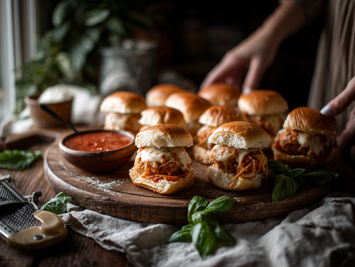 Delightful Chicken Parm Meatball Sliders2