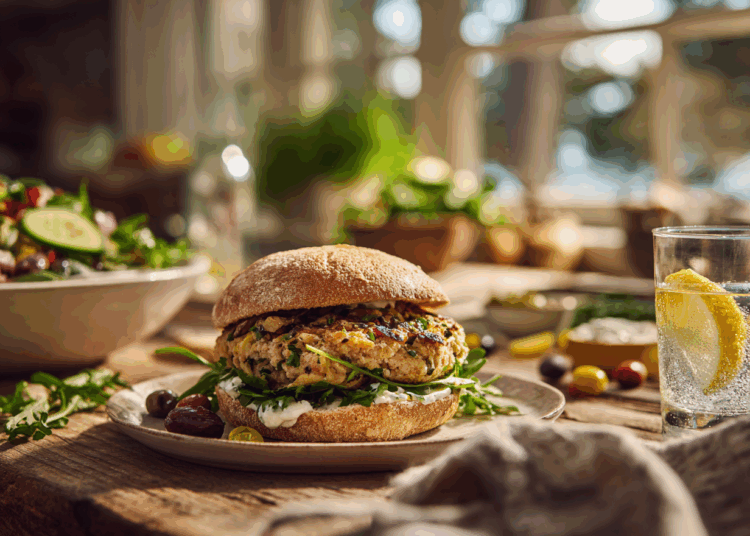 Easy And Healthy Mediterranean Chicken Burgers