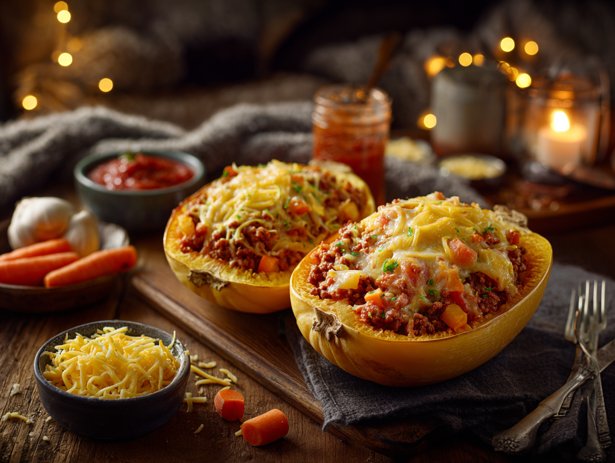 Savoury Stuffed Spaghetti Squash 2 Savoury Stuffed Spaghetti Squash2