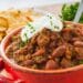Easy Taco Chicken Chili With Sour Cream On Top