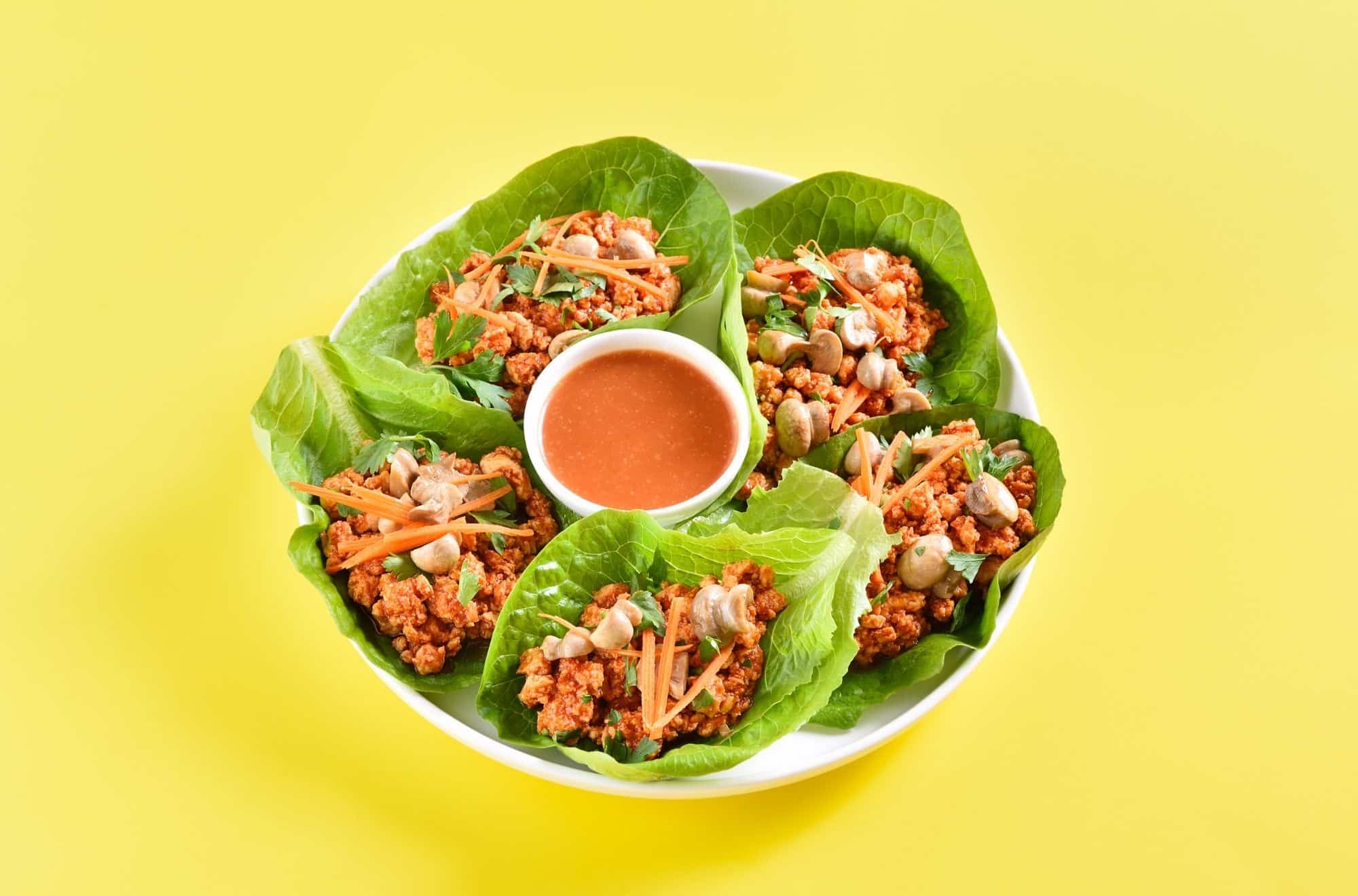Authentic Sweet Thai Chili Turkey Lettuce Wraps