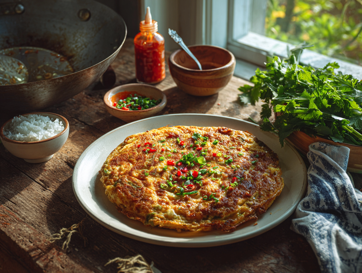 Healthy Thai Minced Pork Omelette