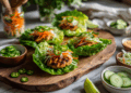 Easy Banh Mi Chicken Burger Lettuce Wraps