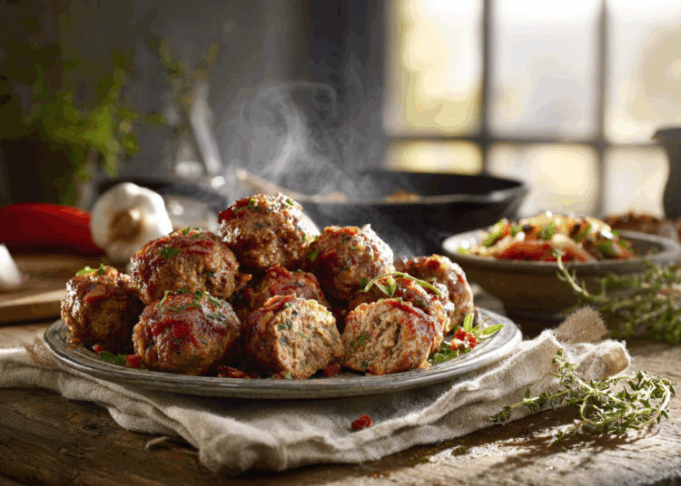 Easy Bacon Wrapped Paleo Meatballs