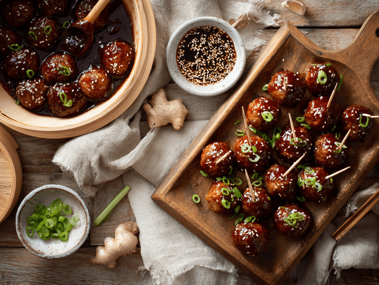 The Perfect Saucy Asian Meatballs Appetizer