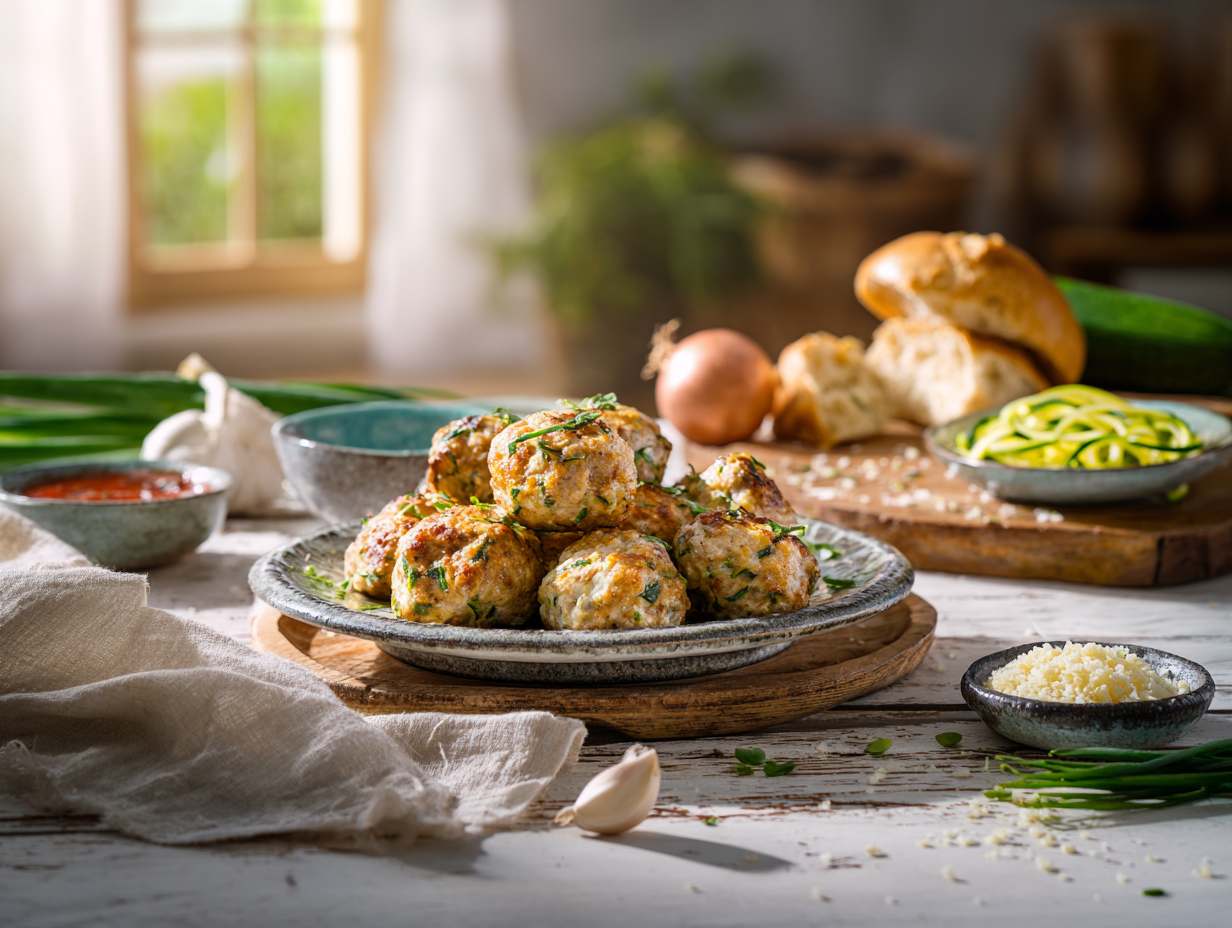Easy And Healthy Turkey And Zucchini Meatballs
