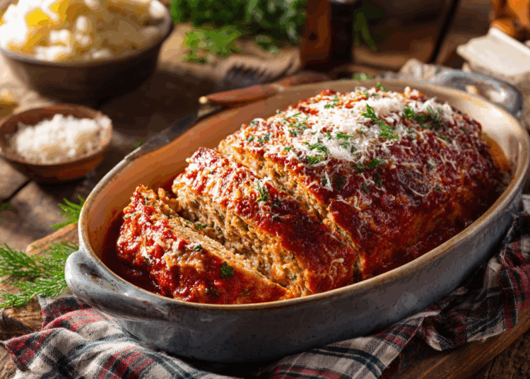 Satisfying Turkey Parmesan Meatloaf