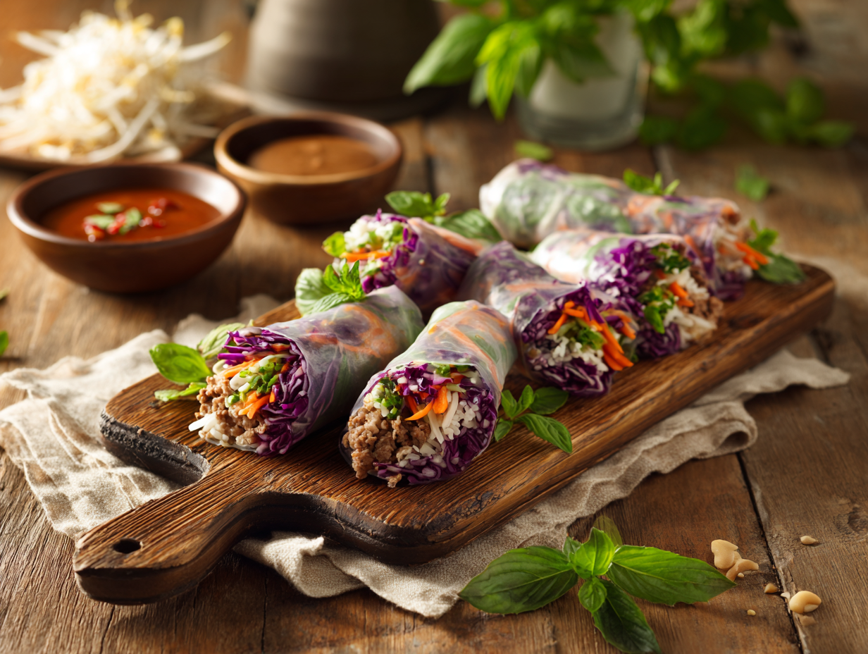 Simple And Authentic Pho Spring Rolls