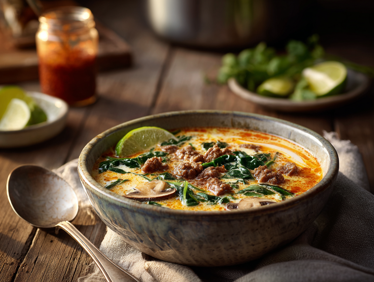 Amazing Thai Beef Coconut Soup2