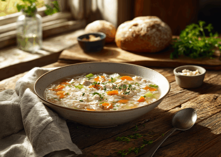 Heartwarming Chicken Rice Soup