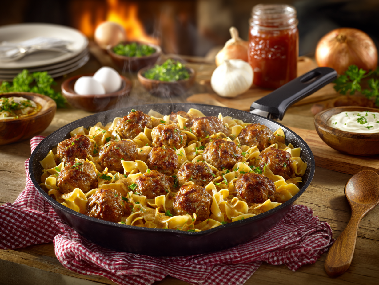Satisfying Meatball Skillet Dinner2