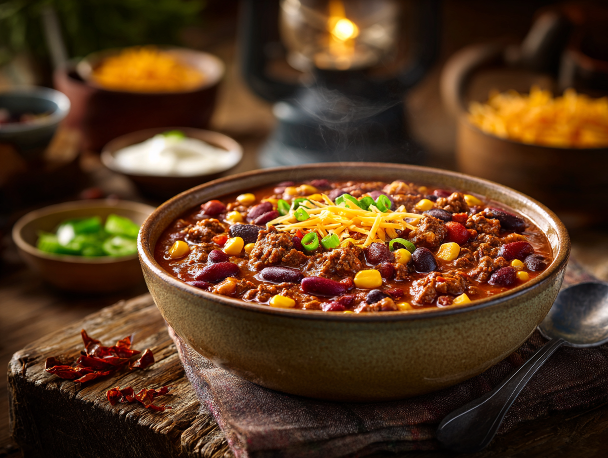 Spicy Chili With Black And Cannellini Beans