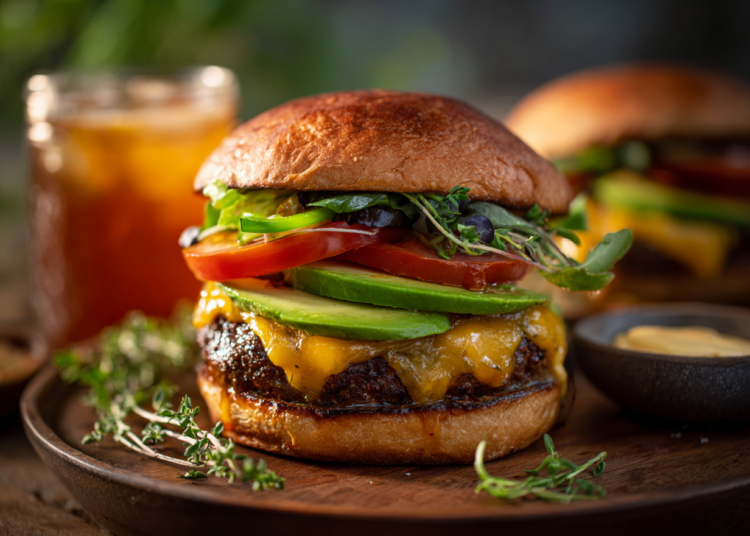 Cheesy Venison Burger Recipe