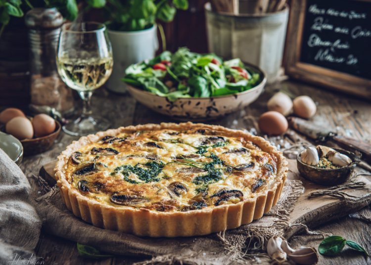 Easy Chicken And Mushroom Quiche Recipe