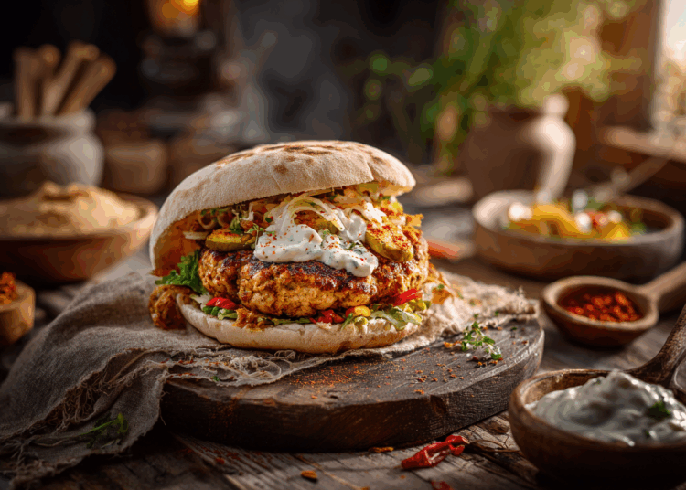 Satisfying Bbq Shawarma Burger