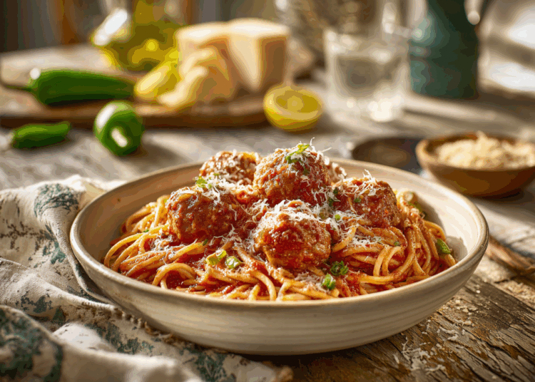 Guilt-Free Skinny Spaghetti And Meatballs