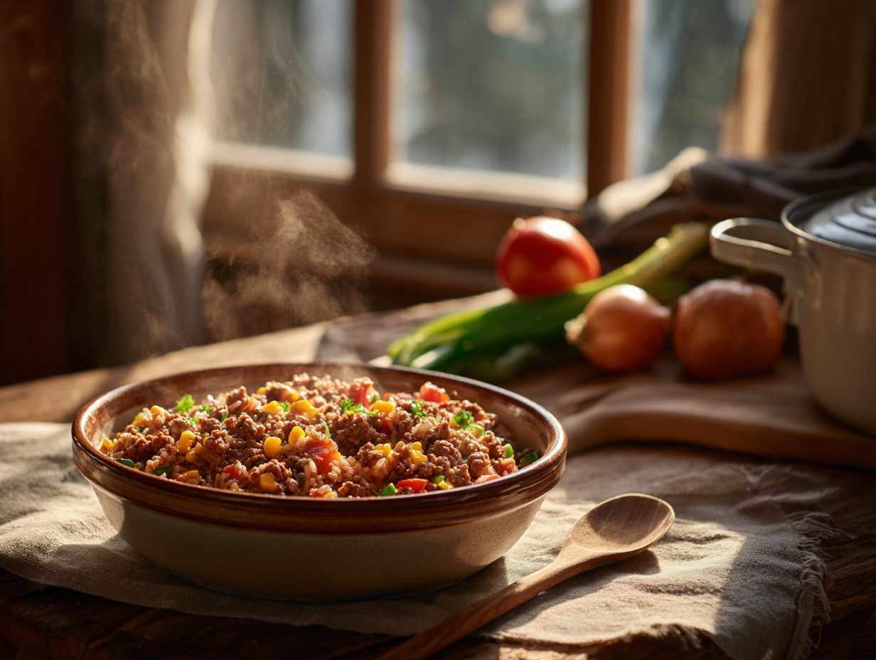 Simple Ground Beef And Rice Recipe