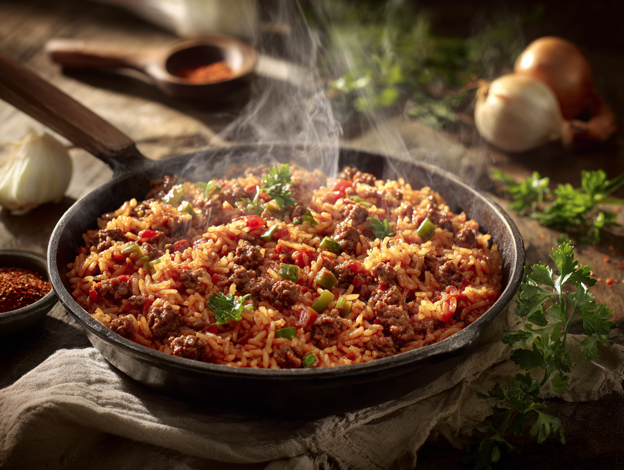 Gratifying Spanish Rice With Ground Beef Recipe