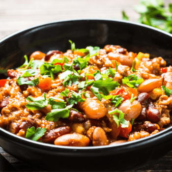 Spicy Chili With Black And Cannellini Beans
