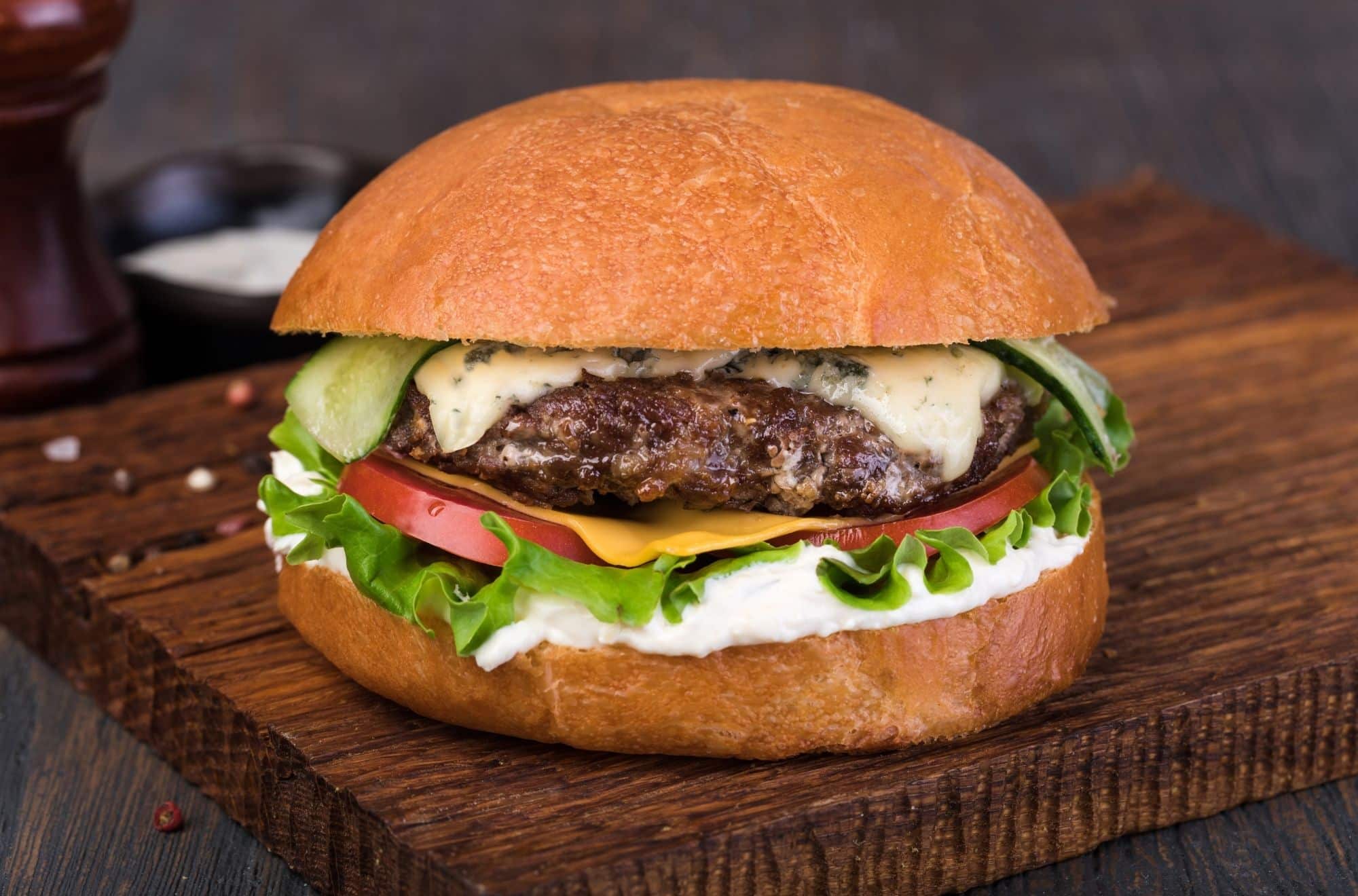 Satisfying BBQ Shawarma Burger