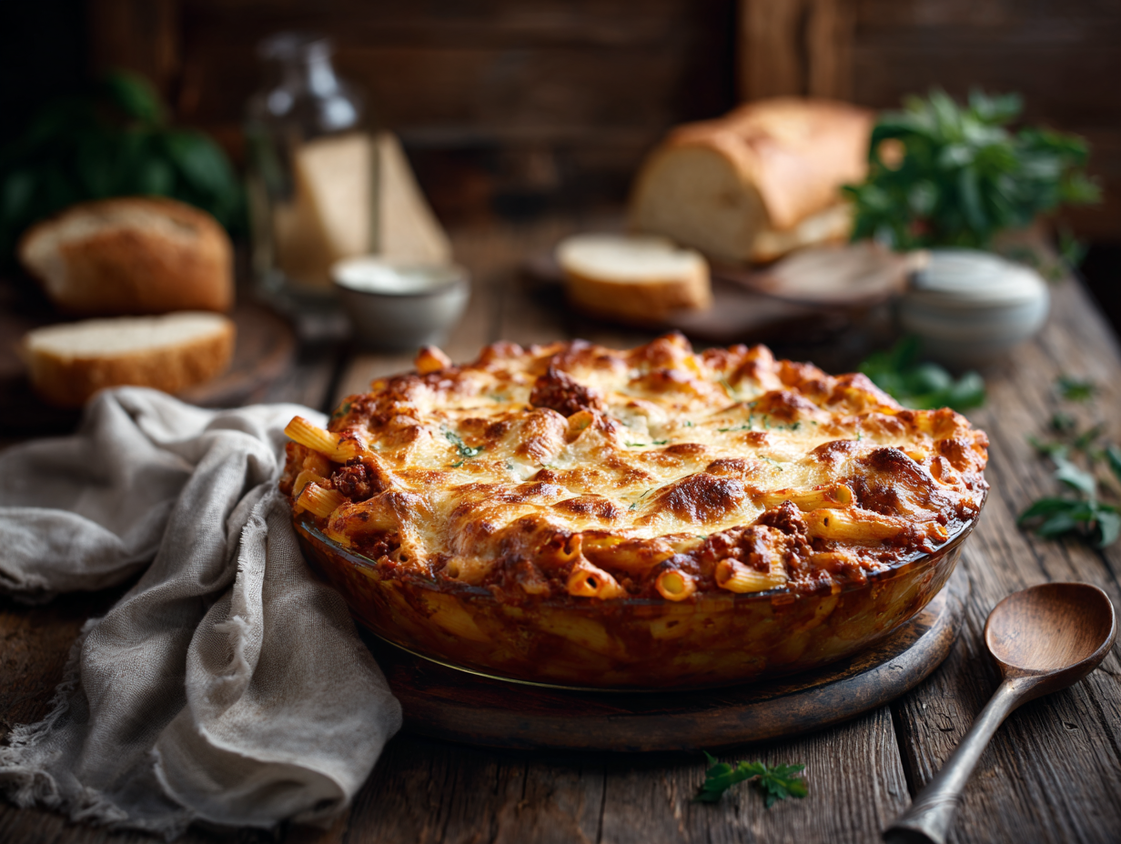 Easy Baked Ziti With Meat Sauce 2 Easy Baked Ziti With Meat Sauce