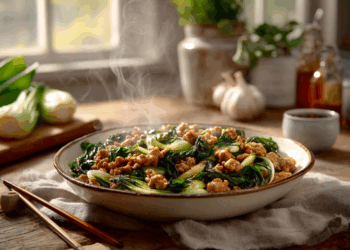 Amazing Vinegar Chicken And Bok Choy Stir Fry