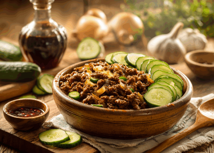 Refreshing Asian Beef And Cucumber Bowl