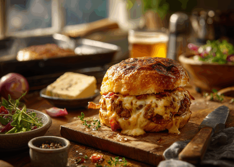 Sinful Brie Stuffed Burgers