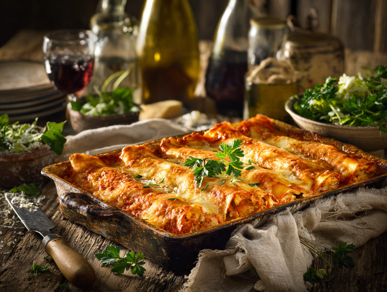 Satisfying Italian Cannelloni Al Forno