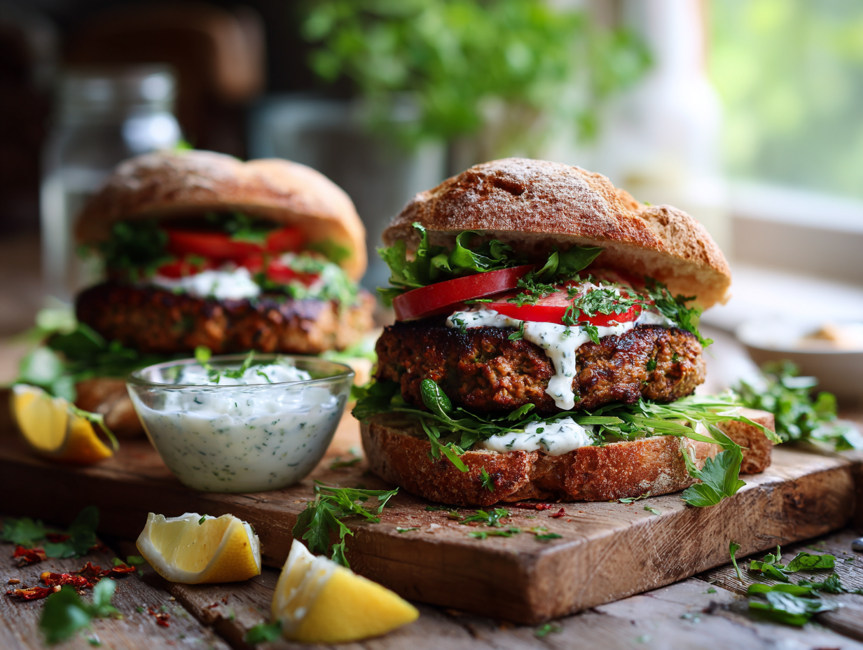 Delicious Spicy Beef Burgers 2 Delicious Spicy Beef Burgers