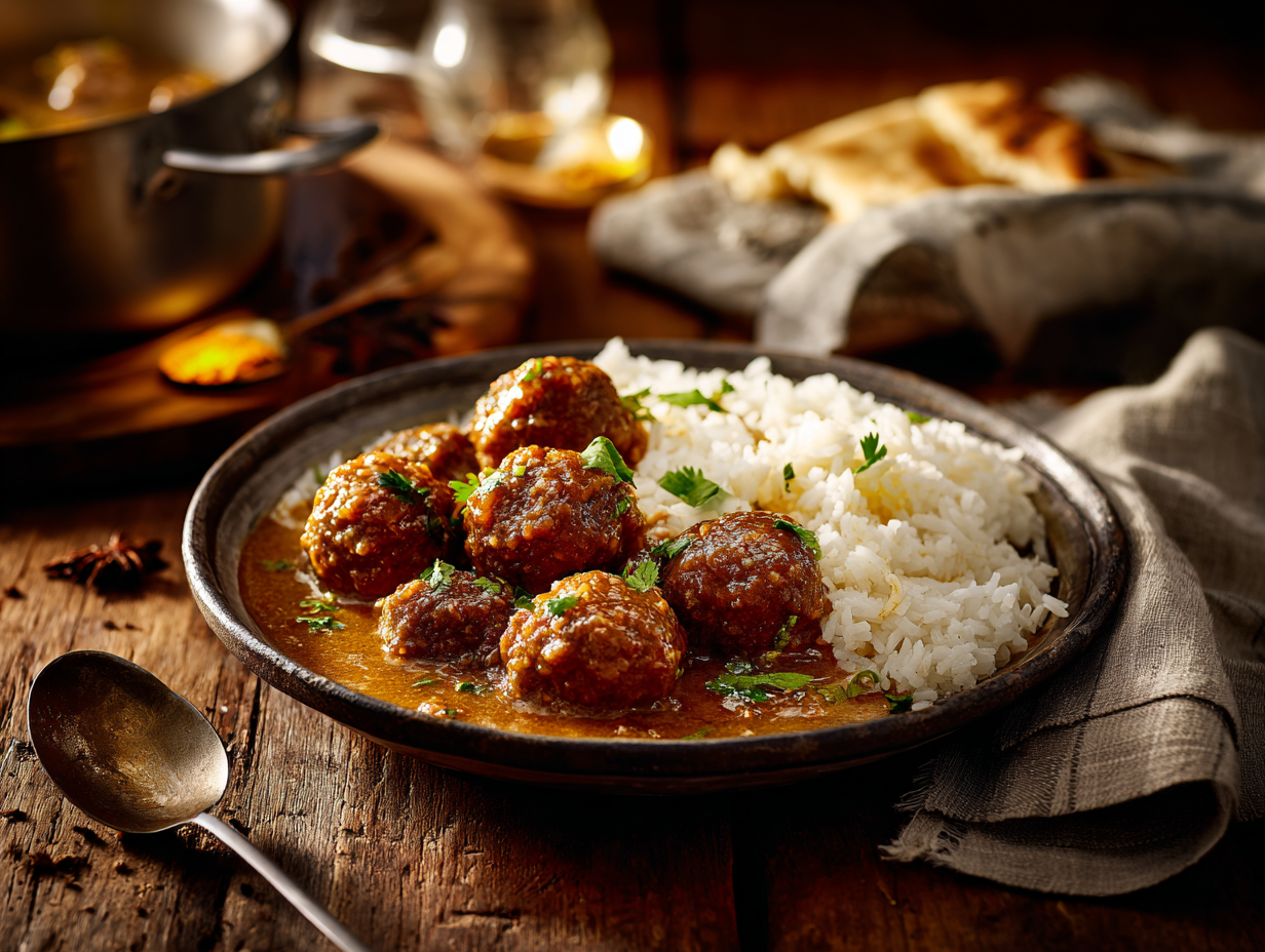 Sweet And Sticky Meatball Curry