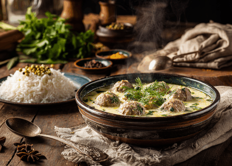 Delightful Iraqi Meatball And Dill Stew