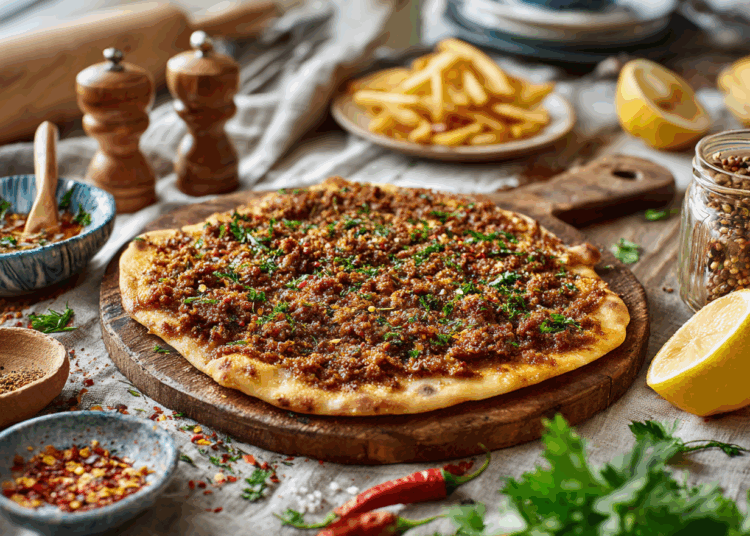 Appetizing Turkish Lamb Pizza