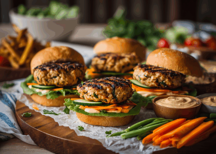 Easy Thai Chicken Burgers