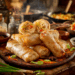 Flaky And Crispy Chinese Chicken Spring Rolls