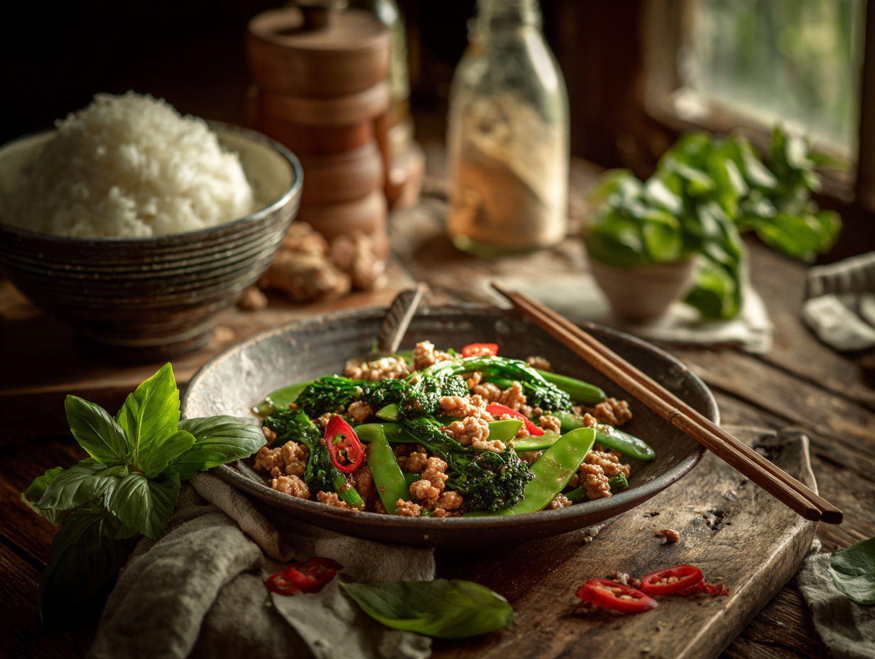 20-Minute Thai Chilli Basil Chicken Stir Fry