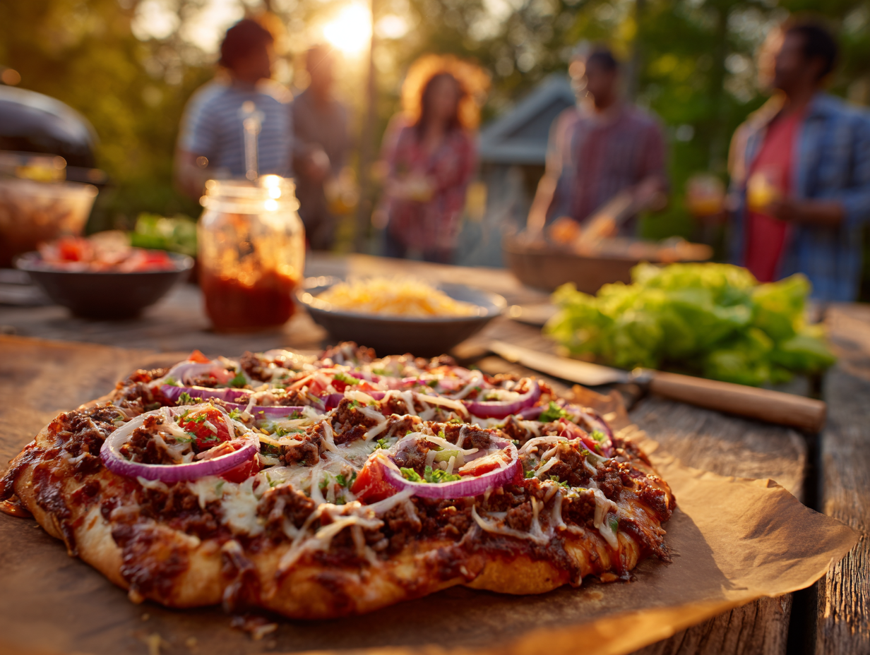 The Best Hamburger Pizza