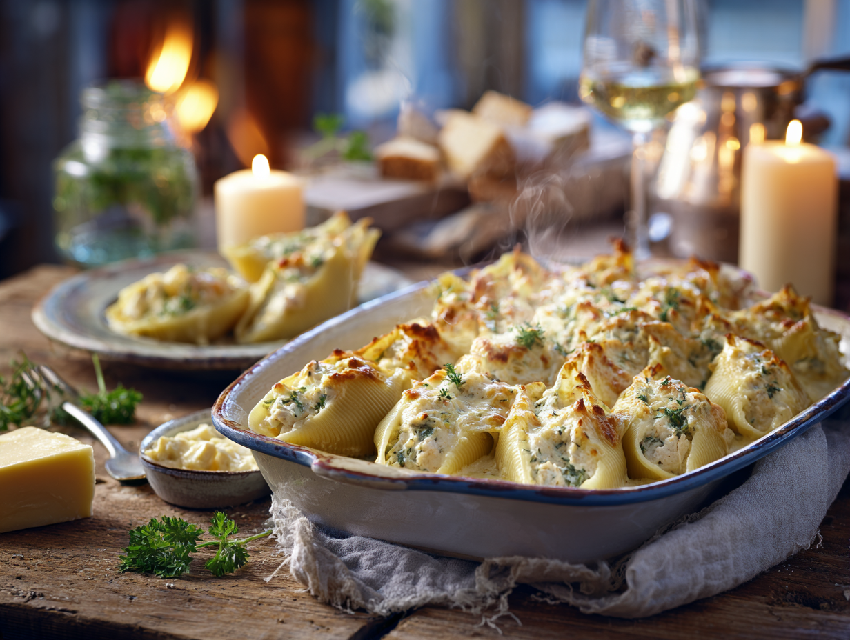 Succulent Chicken And Cheese Stuffed Shells Recipe