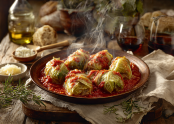 Delicious Risotto-Stuffed Cabbage Parcels In Tomato Sauce Recipe