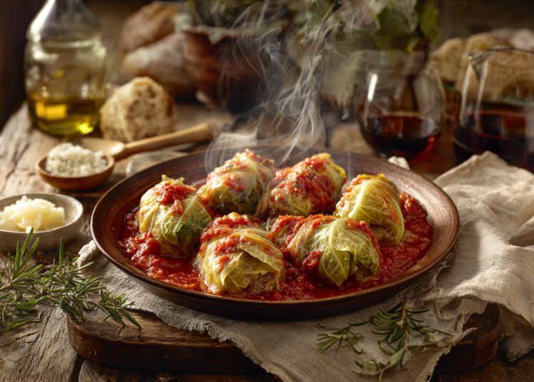 Delicious Risotto-Stuffed Cabbage Parcels In Tomato Sauce Recipe