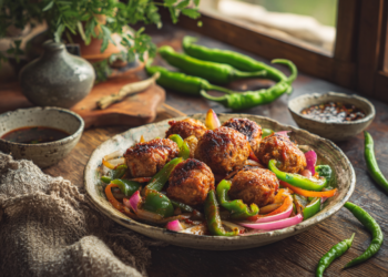 Delightful Chinese Kebabs With Vegetables