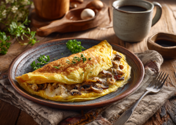 Fluffy Egg Chicken Pancake Omelette