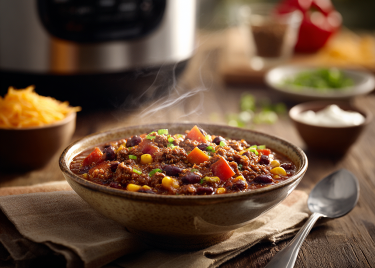 Heartwarming Slow-Cooker Beef Chili With Quinoa 1 Heartwarming Slow-Cooker Beef Chili With Quinoa